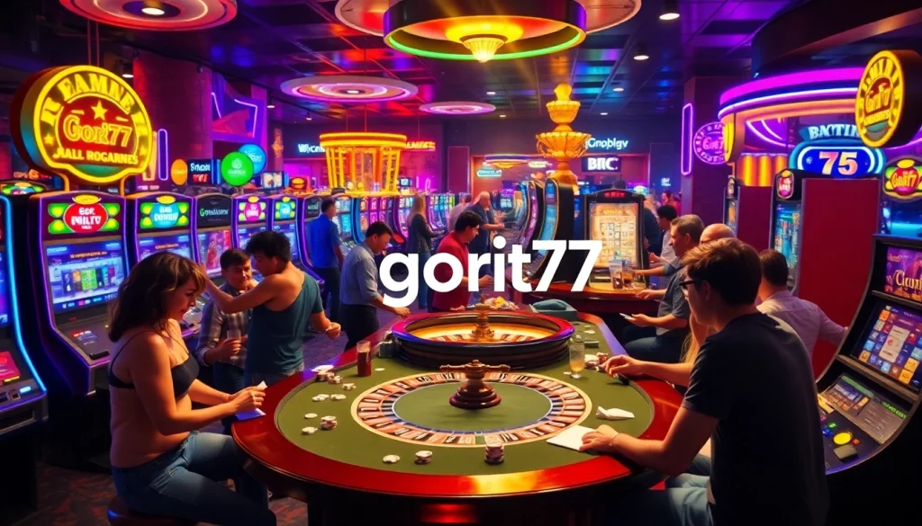 In the thrilling atmosphere of a casino, Gori77 offers players engaging moments at roulette and slot machines.